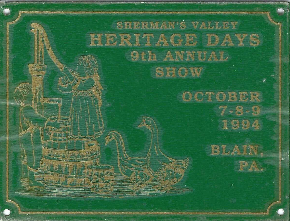 Sherman's Valley Heritage Days 1994 Commemorative Plate
